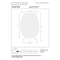 Настольная лампа Lucide COLIN IP44 03843/50/72