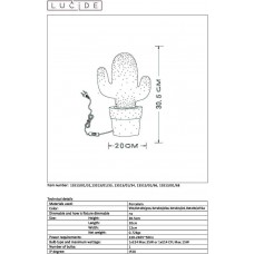 Настольная лампа Lucide Cactus 13513/01/33