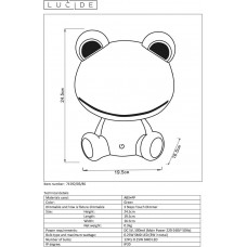 Настольная лампа Lucide Dodo Frog 71592/03/85