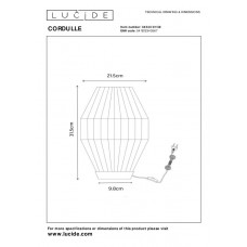 Настольная лампа Lucide CORDULLE 34543/01/30