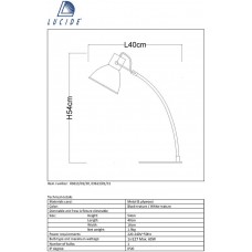 Настольная лампа Lucide Curf 03613/01/31