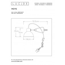Настольная лампа Lucide Moys 45987/01/33