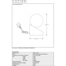 Настольная лампа Lucide Len 45561/01/70