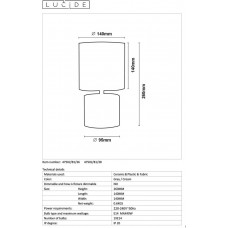 Настольная лампа Lucide Greasby 47502/81/36