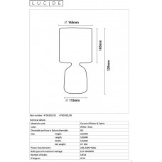 Настольная лампа Lucide Cosby 47503/81/36