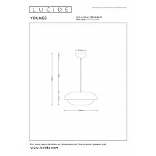 Подвесной светильник Lucide YOUNES 65404/40/41
