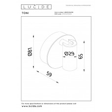 Настенный светильник Lucide TONI 29933/02/30