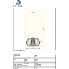 Подвесной светильник Lucide Vinti 02400/30/30