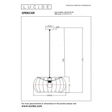 Подвесной светильник Lucide SPENCER 34445/40/30