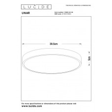 Потолочный светильник Lucide UNAR 79185/40/30