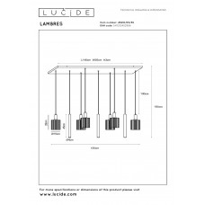 Подвесной светильник Lucide LAMBRES 45410/09/30
