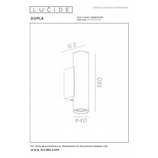 Настенный светильник Lucide DUPLA 09243/02/15
