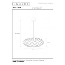 Подвесной светильник Lucide WOLFRAM 21417/65/02