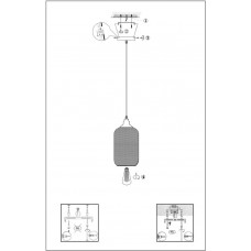 Подвесной светильник Lucide Mesh 43404/15/30