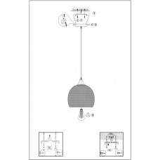 Подвесной светильник Lucide Mesh 43404/22/30
