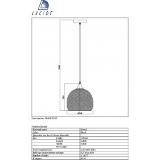Подвесной светильник Lucide Mesh 43404/22/30