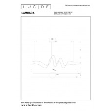 Подвесной светильник Lucide LAMBADA 52401/58/02