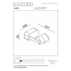 Настенный светильник Lucide CAPRI 33812/08/96
