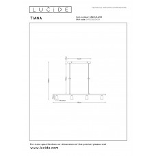 Подвесной светильник Lucide TIANA 65401/04/05