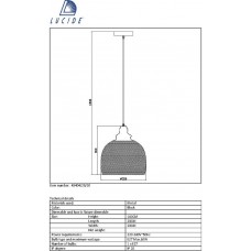 Подвесной светильник Lucide Mesh 43404/28/30