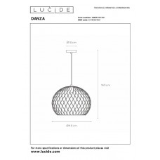 Подвесной светильник Lucide DANZA 21428/40/02