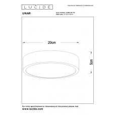 Потолочный светильник Lucide UNAR 79185/20/02