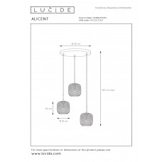 Подвесной светильник Lucide ALICENT 03450/03/02