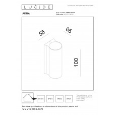 Настенный светильник Lucide AKRA 33801/06/30