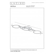 Потолочный светильник Lucide NICOLA 53112/36/41