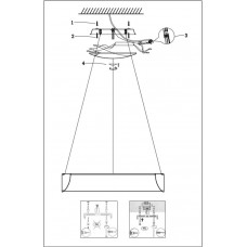 Подвесной светодиодный светильник Lucide Talowe Led 46400/42/31
