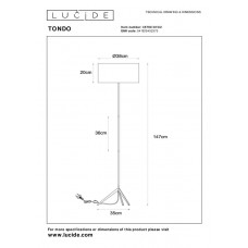 Торшер Lucide TONDO 45790/81/02