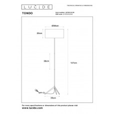 Торшер Lucide TONDO 45790/81/30