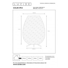Торшер Lucide COLIN IP44 03843/80/72