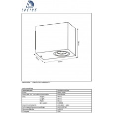 Уличный настенный светильник Lucide Zora Led 22860/05/30