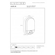 Настенный светильник Lucide HUPS IR 22864/10/31
