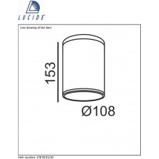 Уличный светильник Lucide Tubix 27870/01/30