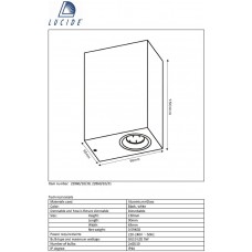Уличный настенный светильник Lucide Zora Led 22860/10/30