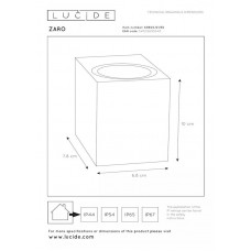 Уличный настенный светильник Lucide Zaro 69800/01/30