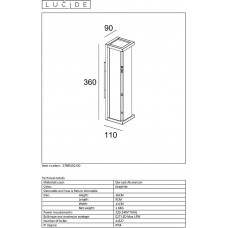 Уличный настенный светильник Lucide Claire Mini 27885/02/30
