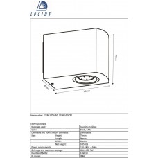 Уличный настенный светильник Lucide Zora Led 22861/05/31