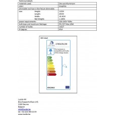 Уличный настенный светильник Lucide Dimo 27853/01/30