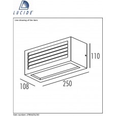 Уличный настенный светильник Lucide Dimo 27853/01/30