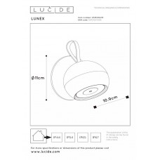 Настенный уличный светильник Lucide LUNEX 27251/02/31