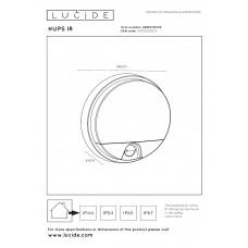 Настенный светильник Lucide HUPS IR 22863/10/30